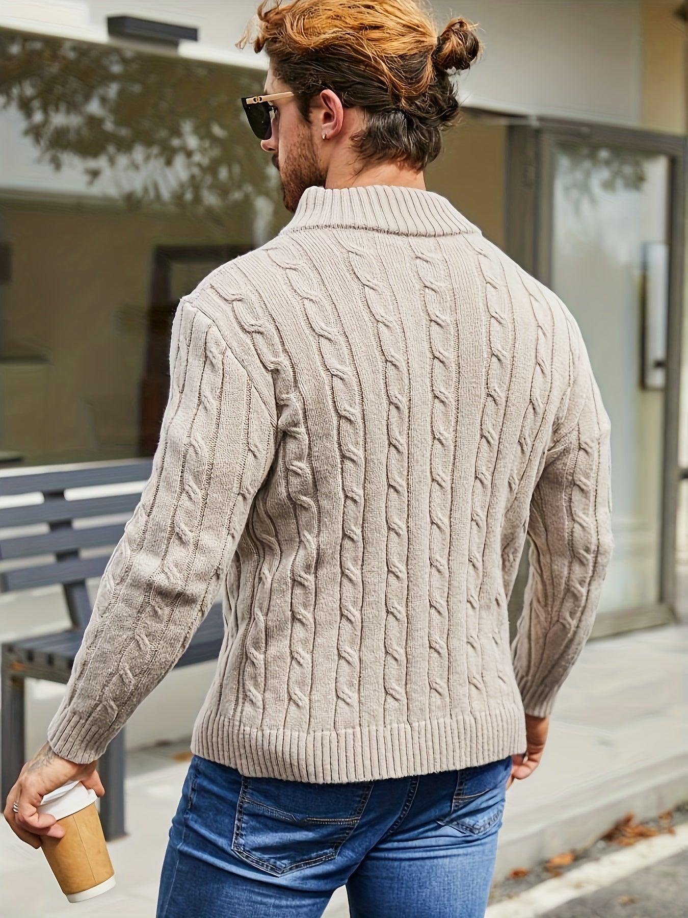 Men’s Cardigan Regular Fit Hip-Length Button Placket