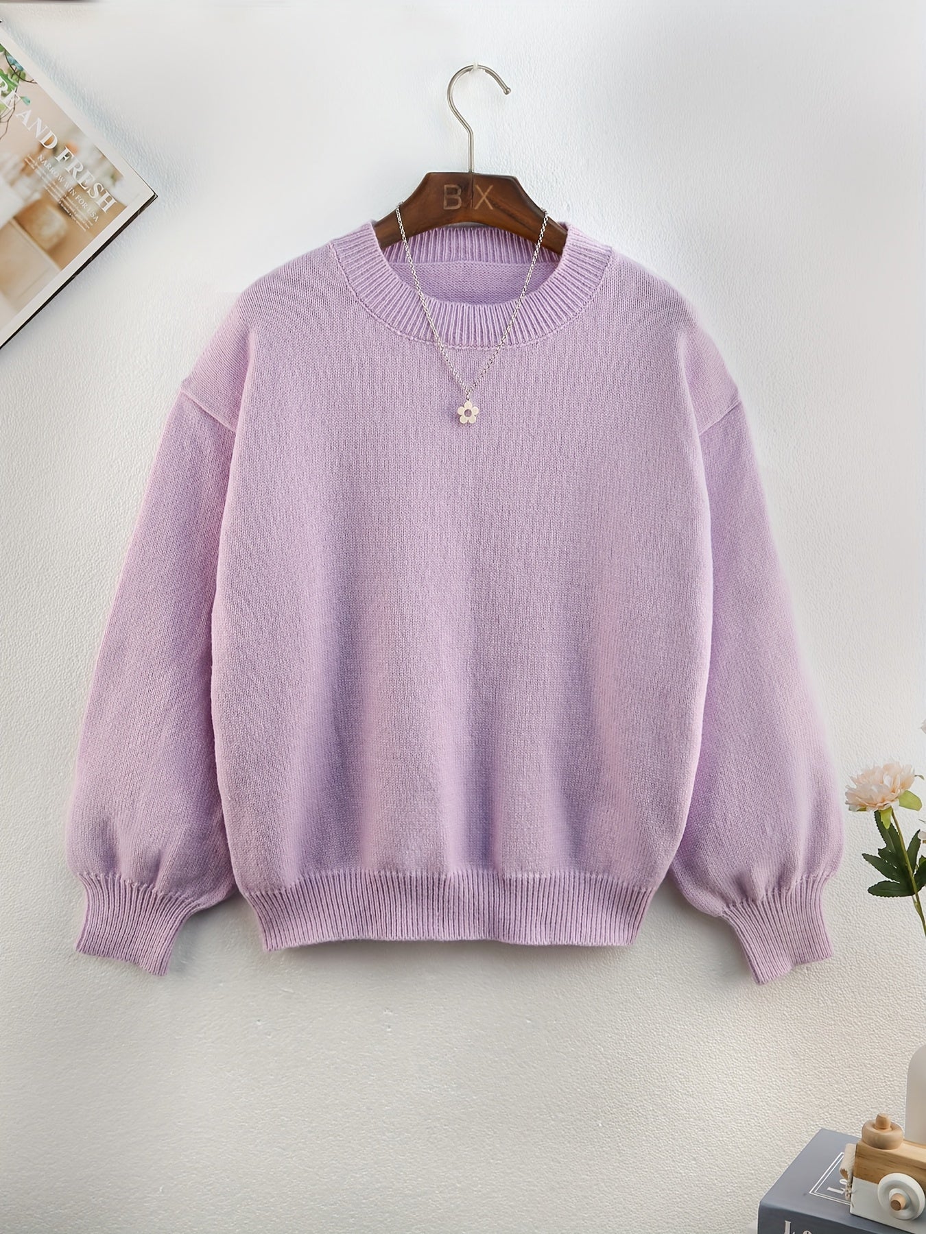 Jumper Oversized Long Length Ribbed Hem