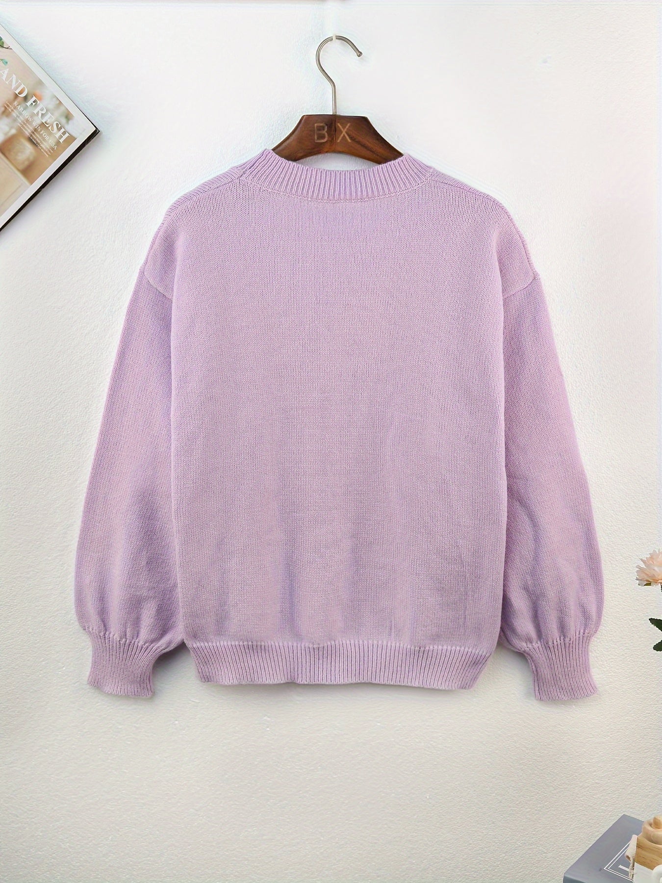 Jumper Oversized Long Length Ribbed Hem